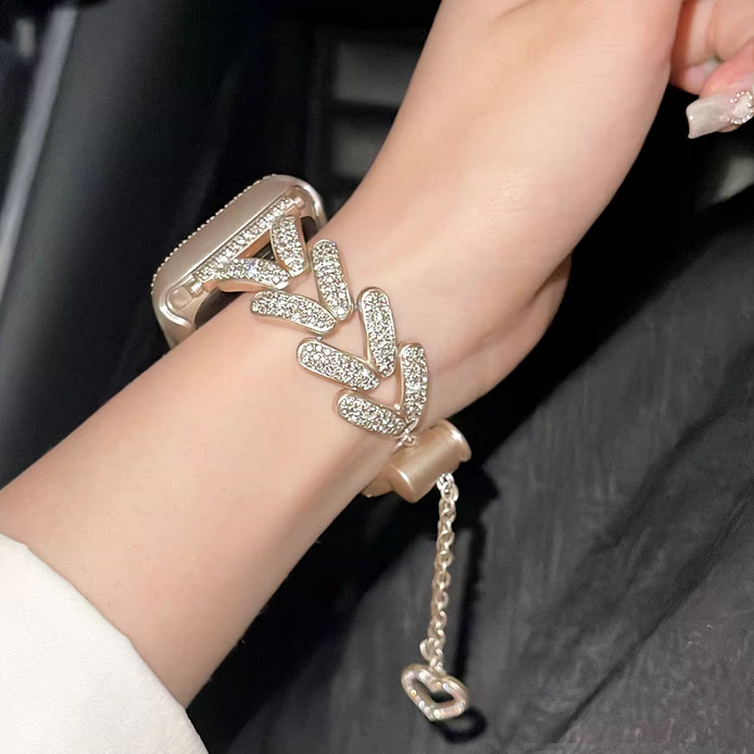 สายนาฬิกาข้อมือ ประดับเพชร พร้อมเคส สําหรับ สาย i watch Strap Series11 Series10 Series9 Series8 Series7 6 5 4 i watch Strap 38 มม. 41 ม. 45 มม. 49 มม. 40 มม. 44 มม. i watch สาย and เคส i watch case