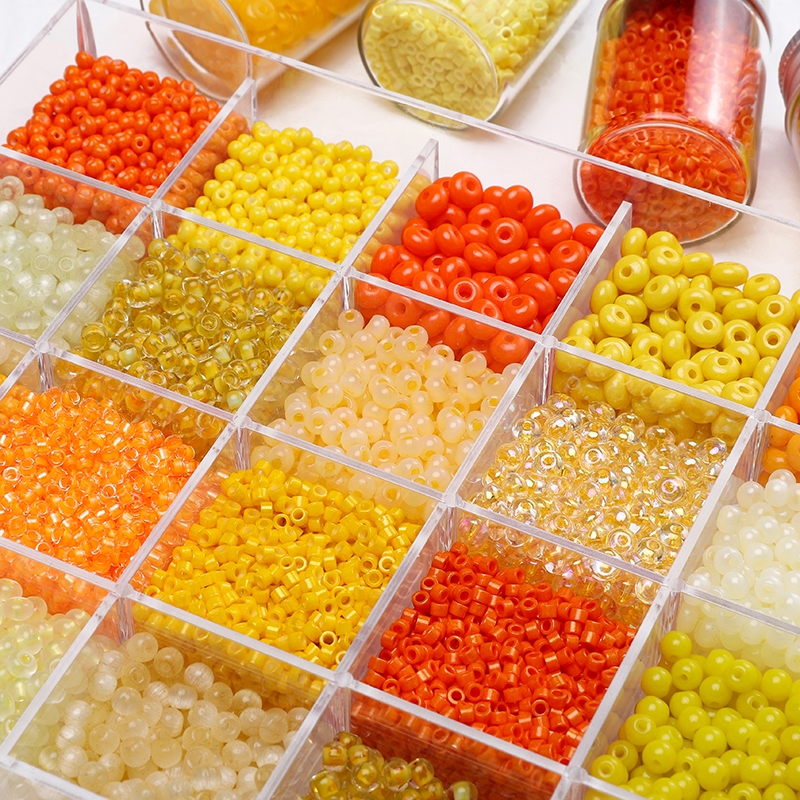 10กรัม/แพ็คสีส้มสีแก้วลูกปัดเช็กเมล็ดขนาดเล็กลูกปัดสําหรับ ทําเอง สร้อยข้อมือเครื่องประดับแฟชั่นอุปกรณ์เสริม - รูปที่ 5