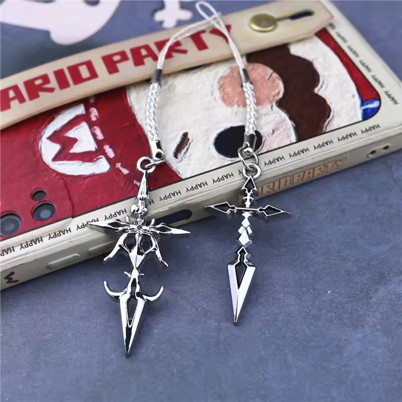 อะนิเมะ Fate Stay Night พวงกุญแจกระเป๋าเป้สะพายหลังโทรศัพท์ Charms Fate Zero Saber Cross Emiya โลโก้