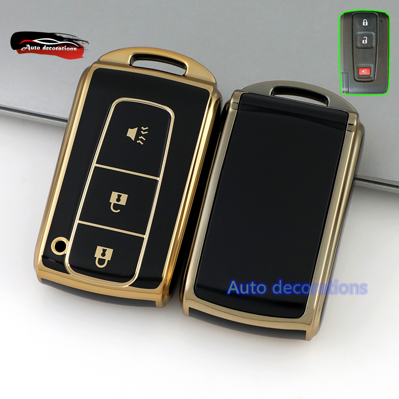 เคสกุญแจรถ Toyota Prius ปลอกกุญแจ Toyota Prius พวงกุญแจขอบเงิน/ขอบทอง