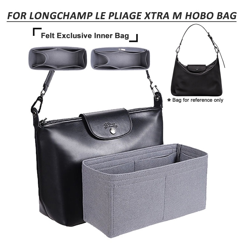 Felt ผ้าใส่กระเป๋าสําหรับ Longchamp Le Pliage Xtra M Hobo กระเป๋า Organizer ผู้หญิงเดินทางแบบพกพาเครื่องสําอางภายในกระเป๋า