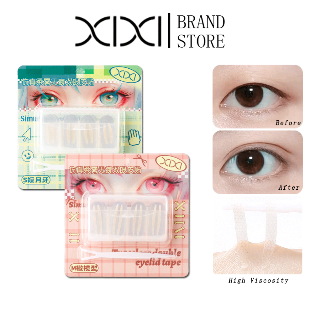 Xixi เทปตาสองชั้น 100 คู่ธรรมชาติที่มองไม่เห็นและกันน้ําสูง Adhesion, Eye-Enhancing Beaury เครื่องมือ GJ-165