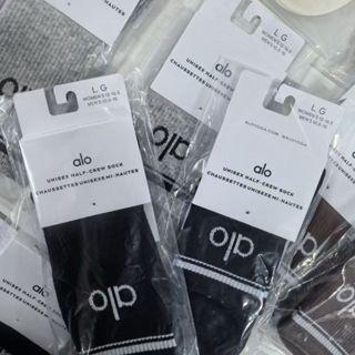 A/lo Yoga Sports Letter Stacking Ladies High Socks