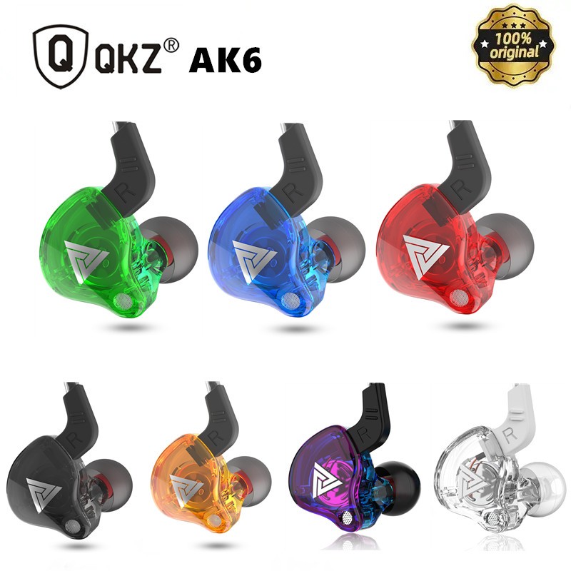Qkz AK6 หูฟังกีฬาชนิดใส่ในหูรีโมทคอนโทรลพร้อมไมโครโฟนชุดหูฟัง 3.5 มม.ปลั๊กหูฟัง PK CK5 VK4 ZST