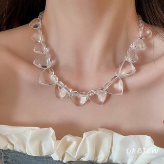 Drejew ไม่สม่ําเสมอโปร่งใสรักสร้อยคออะคริลิคบุคลิกภาพแฟชั่น …