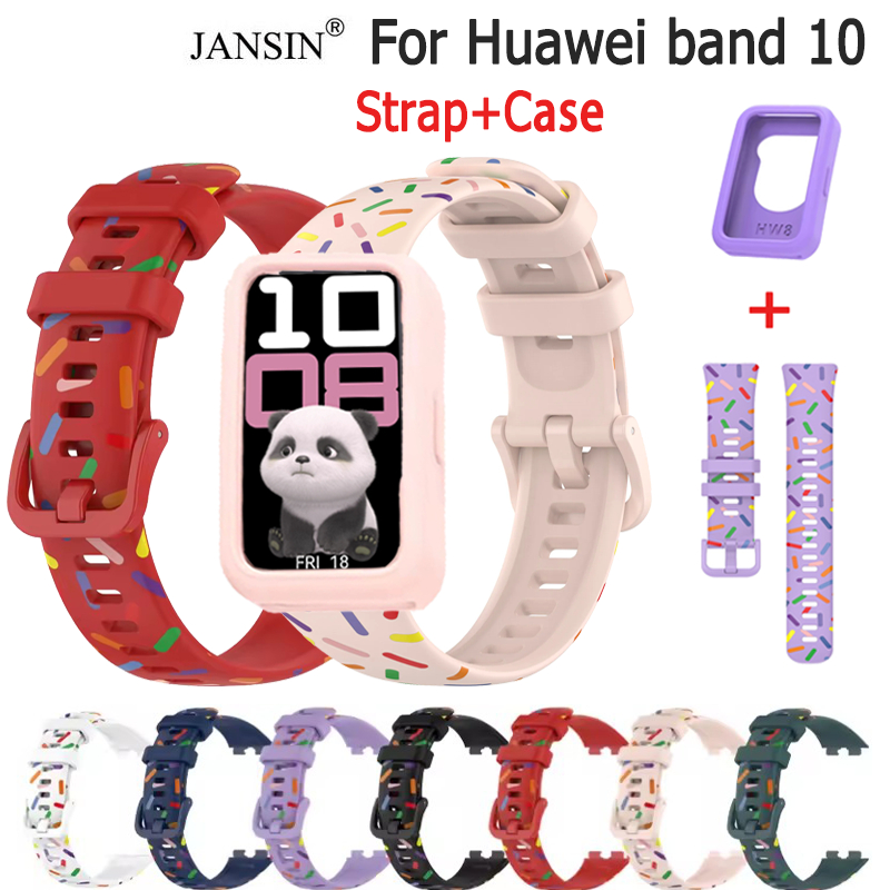 เคส + สายนาฬิกา สําหรับ huawei band 10 สายนาฬิกาข้อมือ และเคสซิลิโคน สําหรับ Huawei Band10