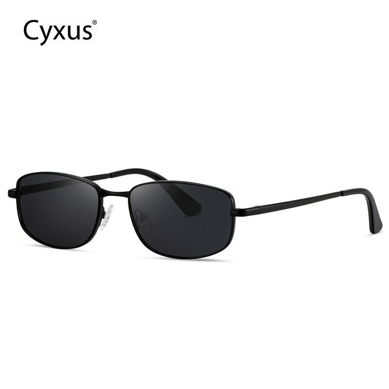 Cyxus แว่นกันแดดโพลาไรซ์ Uv400 กรอบสี่เหลี่ยมยุโรปและอเมริกา Retro Mens Beach P1587