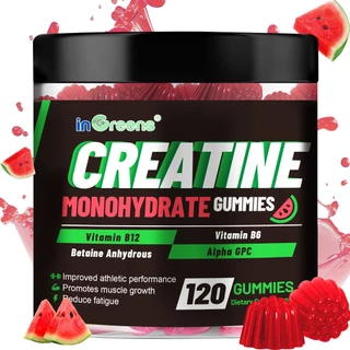 InGreens 6000mg Creatine Monohydrate Gummies,อาหารเสริม Creatine,Boost Muscle Recovery,ฮาลาล,รสแตงโม