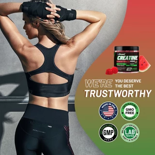 InGreens 6000mg Creatine Monohydrate Gummies,อาหารเสริม Creatine,Boost Muscle Recovery,ฮาลาล,รสแตงโม