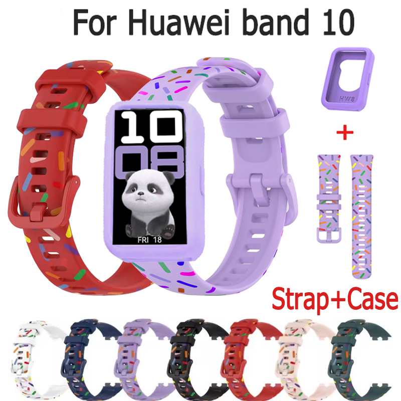 เคส + สายนาฬิกา สําหรับ huawei band 10 สายนาฬิกาข้อมือ และเคสซิลิโคน สําหรับ Huawei Band10