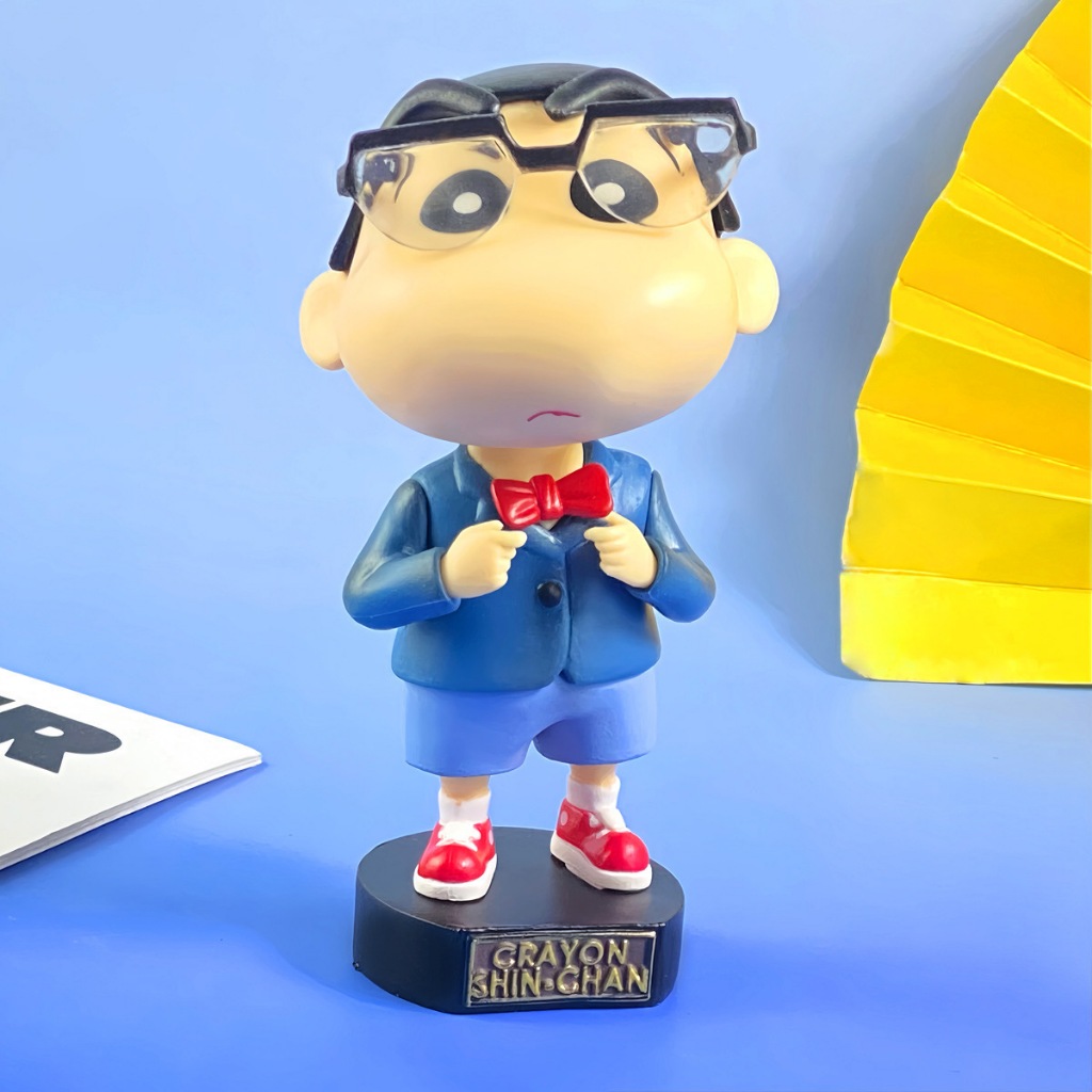 13 ซม.อะนิเมะ Crayon Shin-chan Nohara Shinnosuke คอสเพลย์นักสืบ Conan Edogawa Konan รุ่น Q PVC ตัวเลขการกระทําตุ๊กตาของเล่น