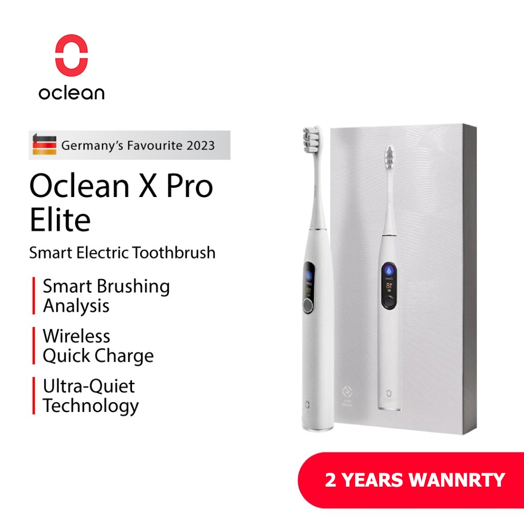 Oclean X Pro Elite AI แปรงสีฟันโซนิคไฟฟ้าอัจฉริยะ Auto Wake Ultra Quiet WORLD หน้าจอสัมผัสครั้งแรก