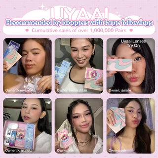 UYAAI คอนแทคเลนส์ บิ๊กอาย ตาโต คอนแทคเลนส์ ตาหวาน คิตตี้ kawaii คอนแทคเลนส์นุ่ม สีม่วง