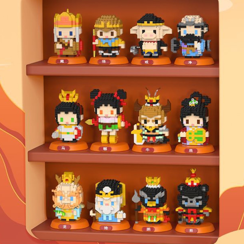 Journey to the West building blocks ของเล่นประกอบอนุภาคเด็กชายและเด็กหญิงของขวัญวันเกิดของเล่นเด็ก