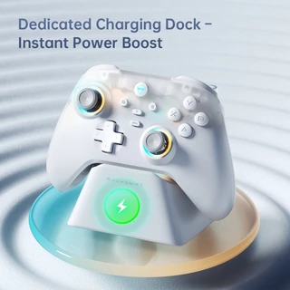 คอนโทรลเลอร์เกมไร้สาย Machenike G3 V2 Tri-Mode พร้อมแท่นชาร์จ แบตเตอรี่ Hall Effect 1000mAh สำหรับ Switch Steam PC