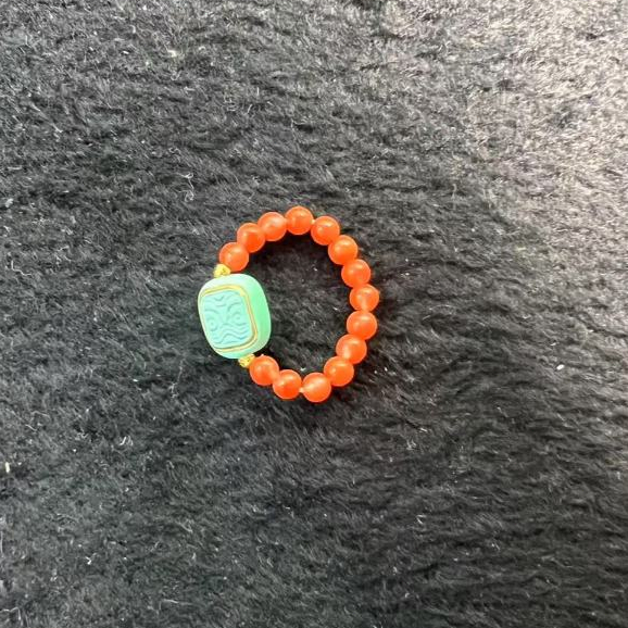 Yuanhengtang Turquoise Zakiram แหวนหลวม