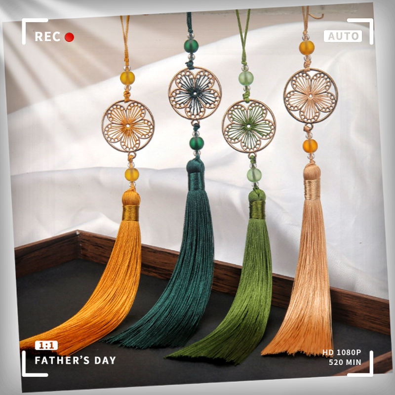 14เซนติเมตรที่มีสีสันโพลีเอสเตอร์ผ้าฝ้ายผ้าไหมพู่ตัดอุปกรณ์เสริมจี้ ทําเอง ตกแต่ง