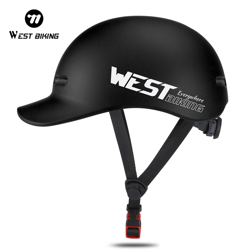 WEST BIKING หมวกกันน็อคจักรยานไฟฟ้า Visor ปรับได้ 58 - 61 ซม.Unisex Touring น้ําหนักเบาอุปกรณ์เสริมจักรยานนิรภัย