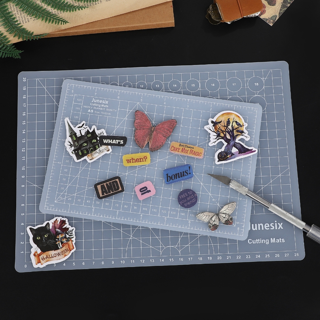 Jianwu อเนกประสงค์โปร่งแสงรุ่นตัด Pad Creative DIY Journal วัสดุแกะสลัก Edition กระดาษตัดรางตัด