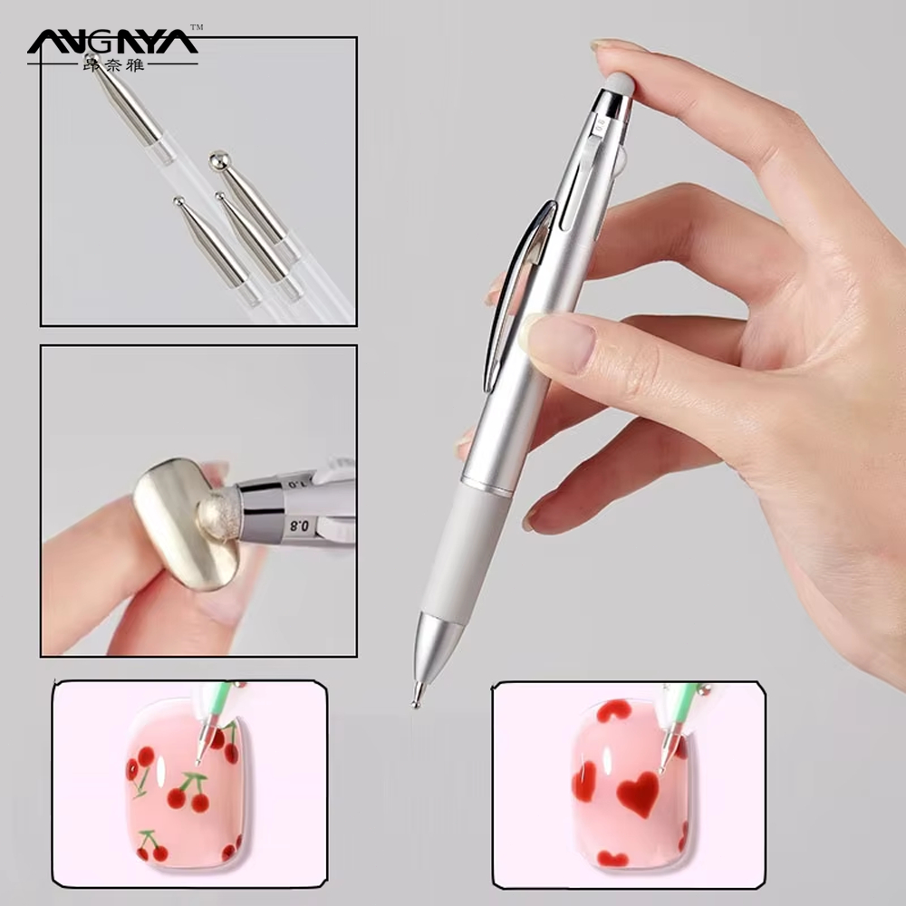 Angnya 5-in-1 เล็บ Dotting ปากกาเล็บ Art Dot ภาพวาดเล็บเครื่องมือ Rhinestone Picker อเนกประสงค์หลายขนาด DIY ปากกาจุดเล็บ