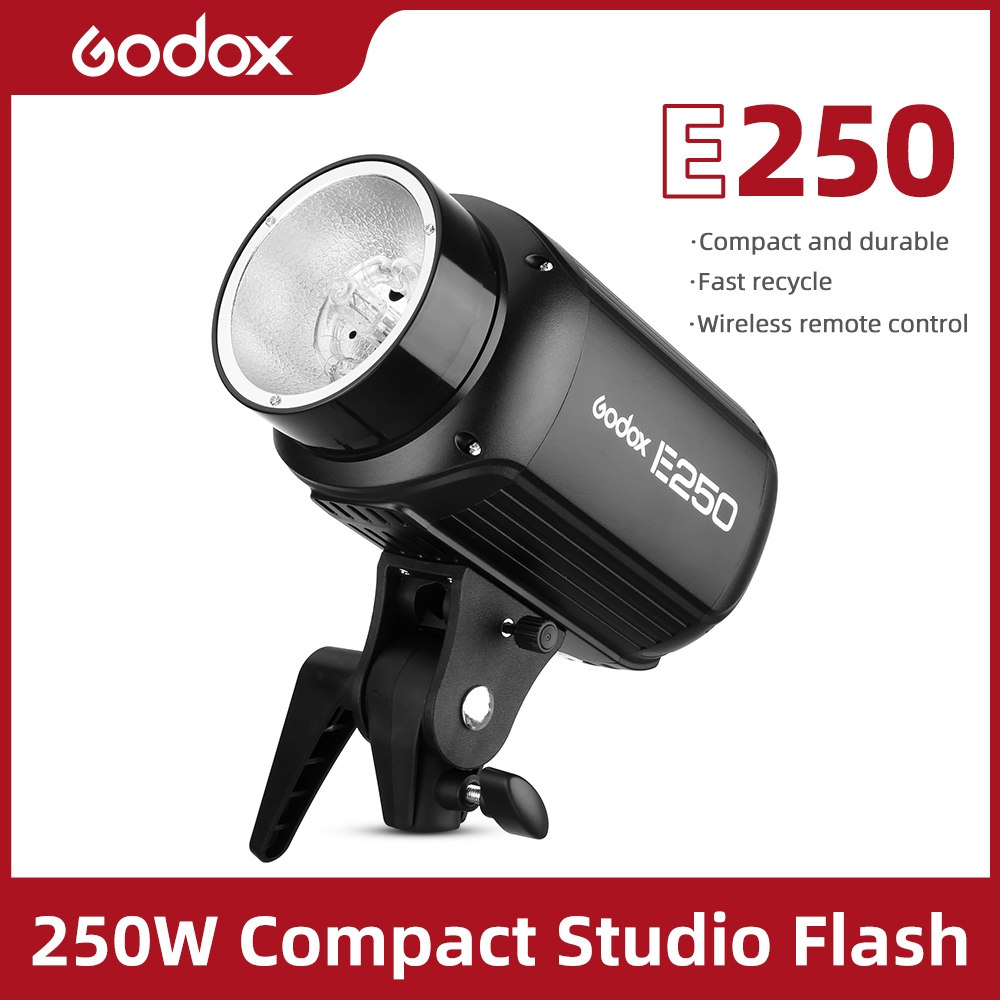 ชุดแฟลชสตูดิโอ Godox E250 250Ws ขาตั้งไฟพร้อม ซอฟท์บ็อกซ์ 50*70 ซม.+ทริกเกอร์ AT-16