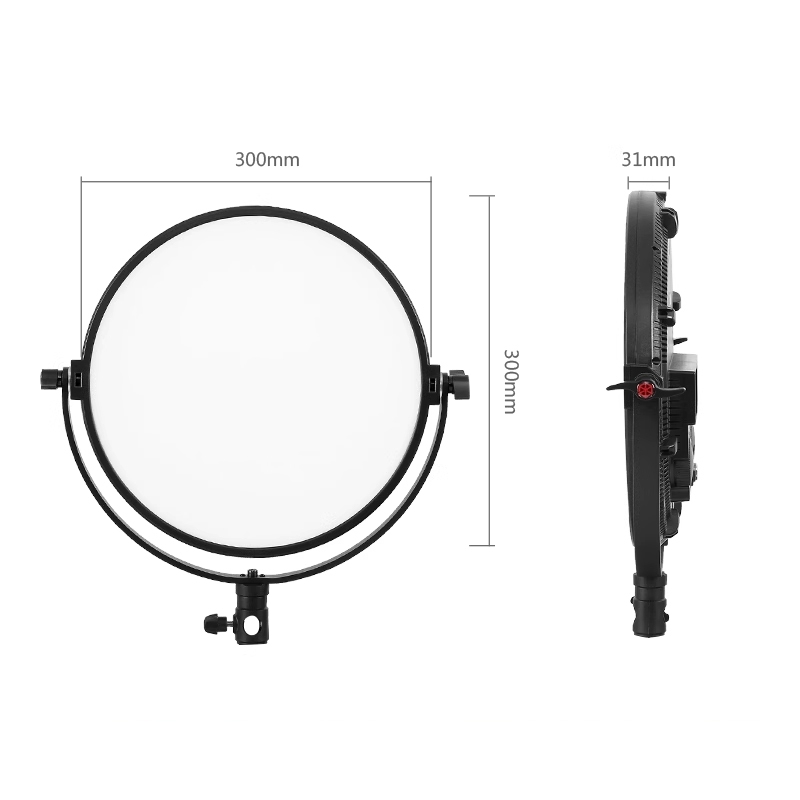 Tolifo Professional Studio Video Lighting RS60RGB RGB LED Video Light Round Panel Soft Fill Light