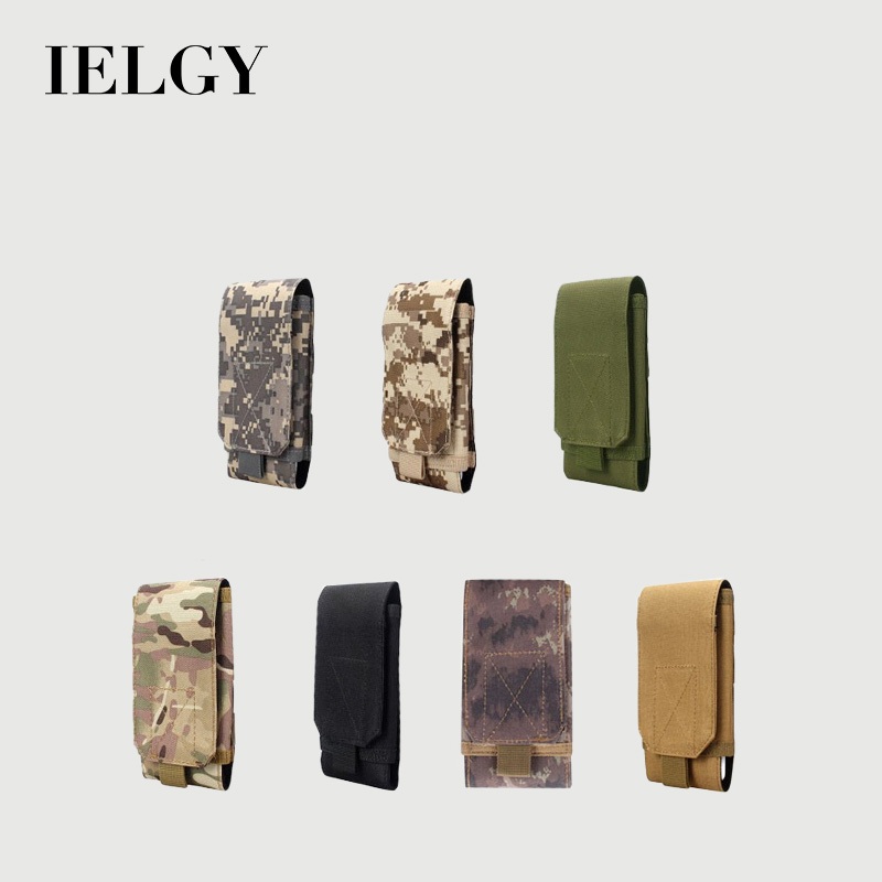 IELGY กระเป๋าใส่โทรศัพท์ผ้าอ็อกฟอร์ดกลางแจ้งสําหรับผู้ชายลายพรางหลากสี