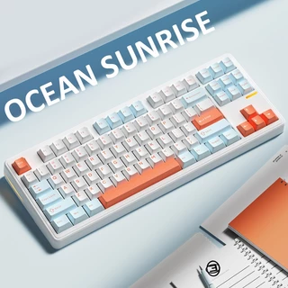 (มีสินค้าพร้อมส่ง) ELECFOX LINKY87 Mechanical Keyboardแป้นพิมพ์เครื่องกลTri-Mode Gasket RGB ฟรีสติกเกอร์ภาษาไทย