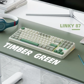 (มีสินค้าพร้อมส่ง) ELECFOX LINKY87 Mechanical Keyboardแป้นพิมพ์เครื่องกลTri-Mode Gasket RGB ฟรีสติกเกอร์ภาษาไทย