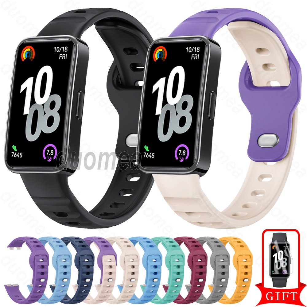 สายรัดซิลิโคนกีฬาข้อมือเข็มขัดสร้อยข้อมืออุปกรณ์เสริมสําหรับ Huawei Band 10 9 8
