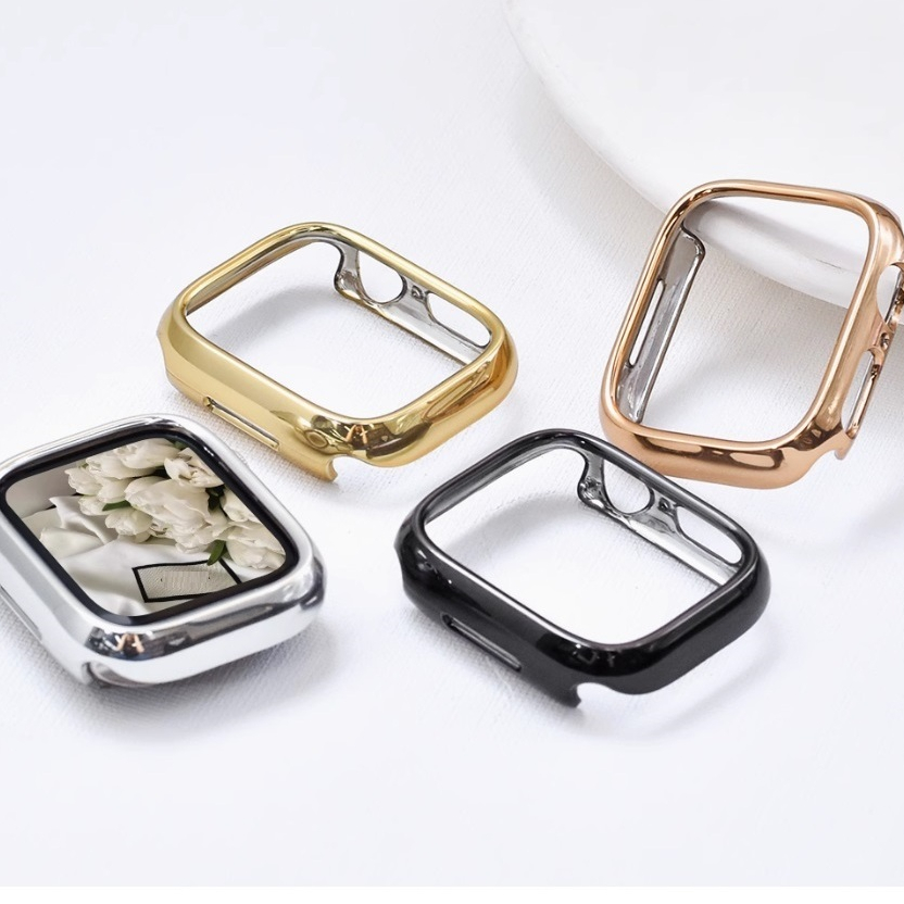 ฝาครอบกรอบ PC เคลือบเงาสําหรับ Apple Watch Case Series11 Series10 Series9 Series8 Series7 6 5 4 SE,S