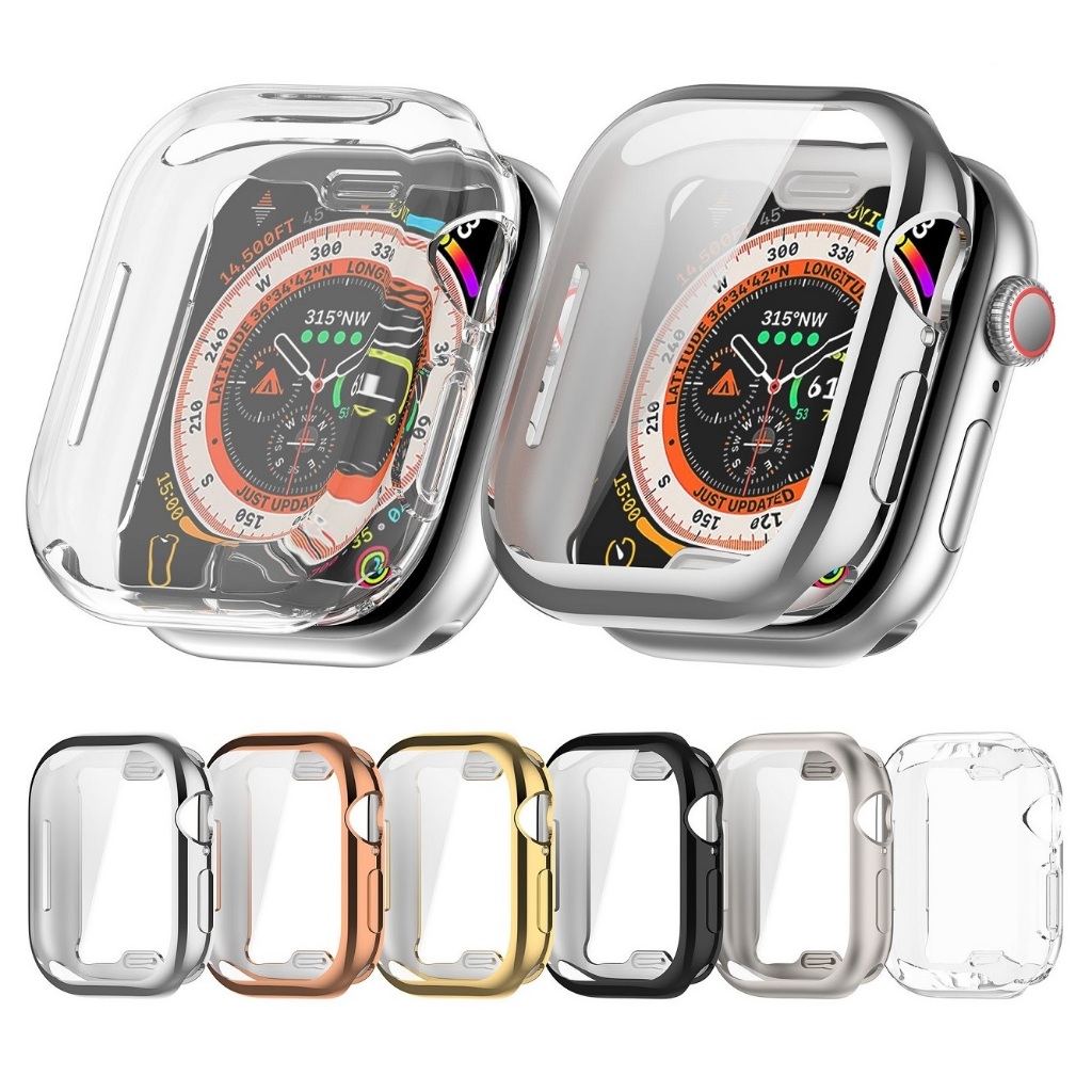 Soft TPU Plating Case For i Watch Case Series 10 42mm 46mm Full Bumper Protective Cover For iwatch S