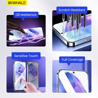 BKWHALE ติดตั้งง่ายกระจกนิรภัยสําหรับ Samsung Galaxy A55 A56 A57 A35 A36 A37 A25 A26 A27 A15 A16 A17 A54 A34 A24 A14 A07 A06 A05 A55 A36S M35 F56 M35