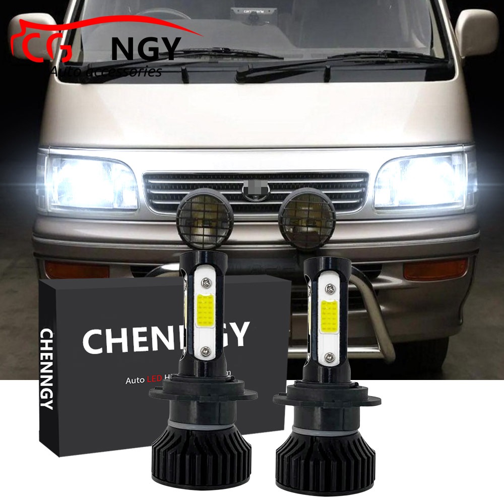 สําหรับ Toyota Hiace LH112 LH113 1992 ถึง 2003 (โคมไฟไฟหน้า) - ชุดแปลงหลอดไฟหน้า LED 6000K 12V-32V สีขาว Qty 2 (1 คู่) YE JING CG HJF
