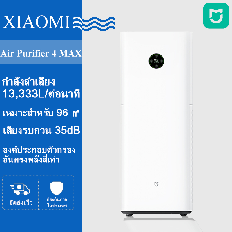 XIAOMI MIJIA Smart Air Purifier 4 Max เครื่องฟอกอากาศอัจฉริยะ 4 MAX CADR 850m3/h XIAOMI Home APP 96m