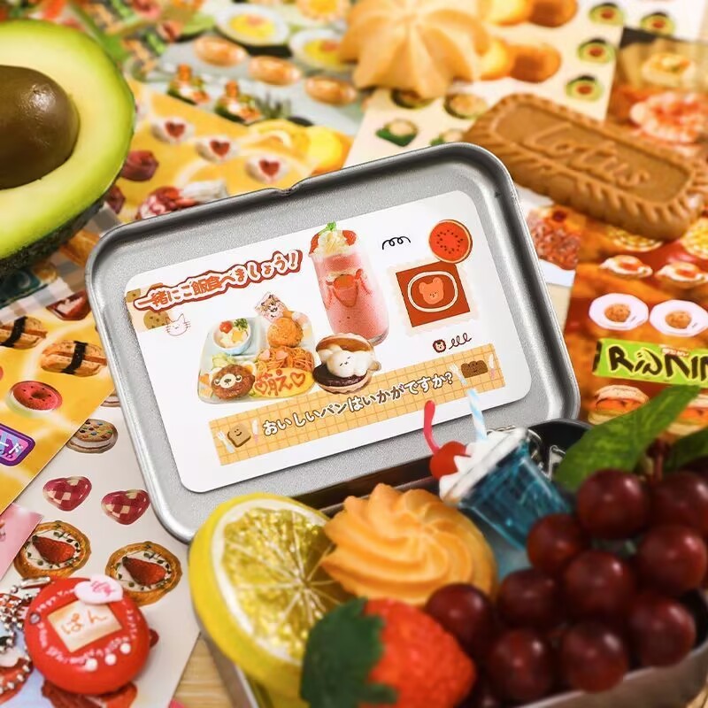 โอยา | อาหารโบราณอาหารอาหารฟิล์มตัดสติกเกอร์หนังสือวัสดุคู่มือไดอารี่โทรศัพท์มือถือทําเองสติกเกอร์ตกแต่งโกoka Gumei Collage - รูปที่ 7