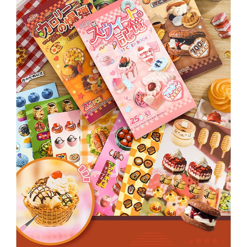 โอยา | อาหารโบราณอาหารอาหารฟิล์มตัดสติกเกอร์หนังสือวัสดุคู่มือไดอารี่โทรศัพท์มือถือทําเองสติกเกอร์ตกแต่งโกoka Gumei Collage