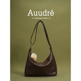 Auure Retro Large-Capacity One-Shoulder Deluxe Female Bag 2026 New Style Commuter Messen