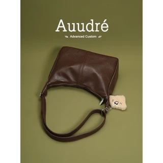 Auure Retro Large-Capacity One-Shoulder Deluxe Female Bag 2026 New Style Commuter Messen
