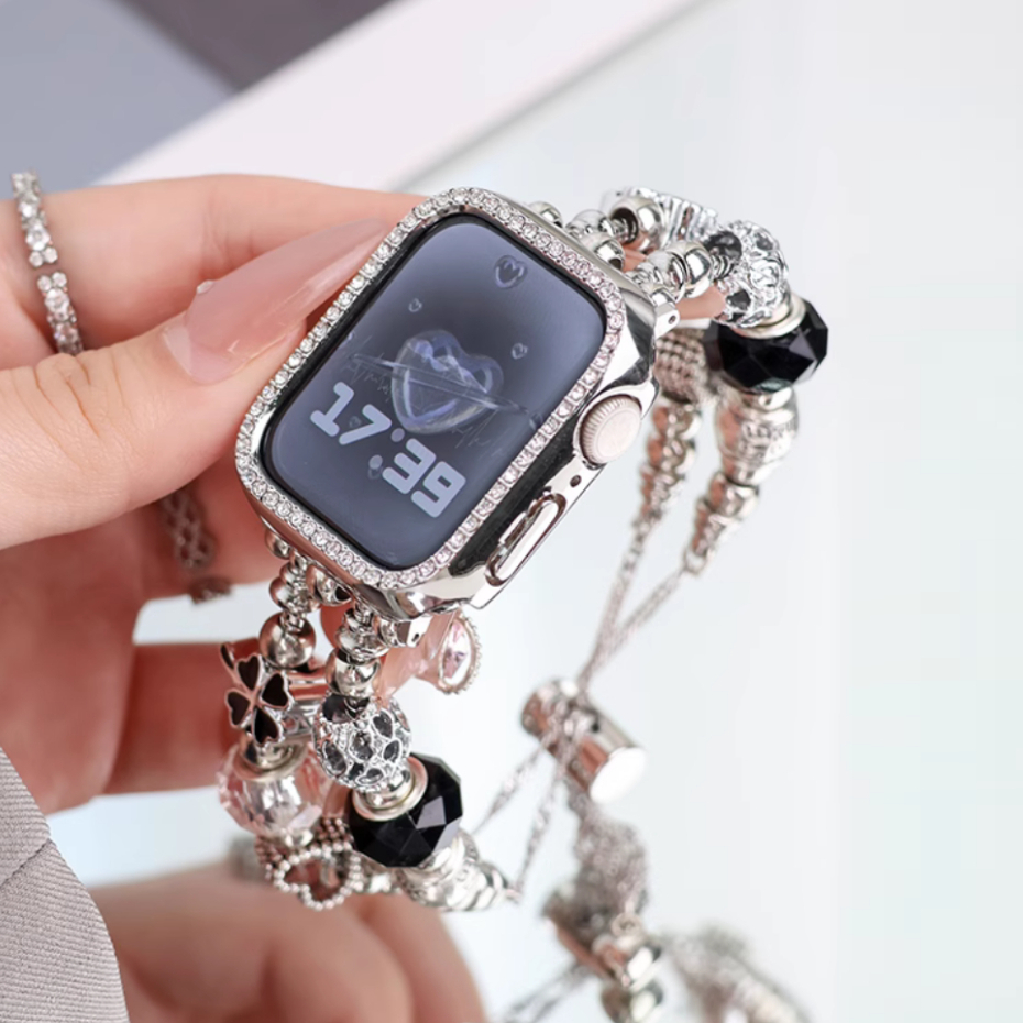 Luxury Jewelry DIY Gem Agate I Watch Strap Style Manual Band For IWatch Strap Series 9 8 7 6 5 4 3 2