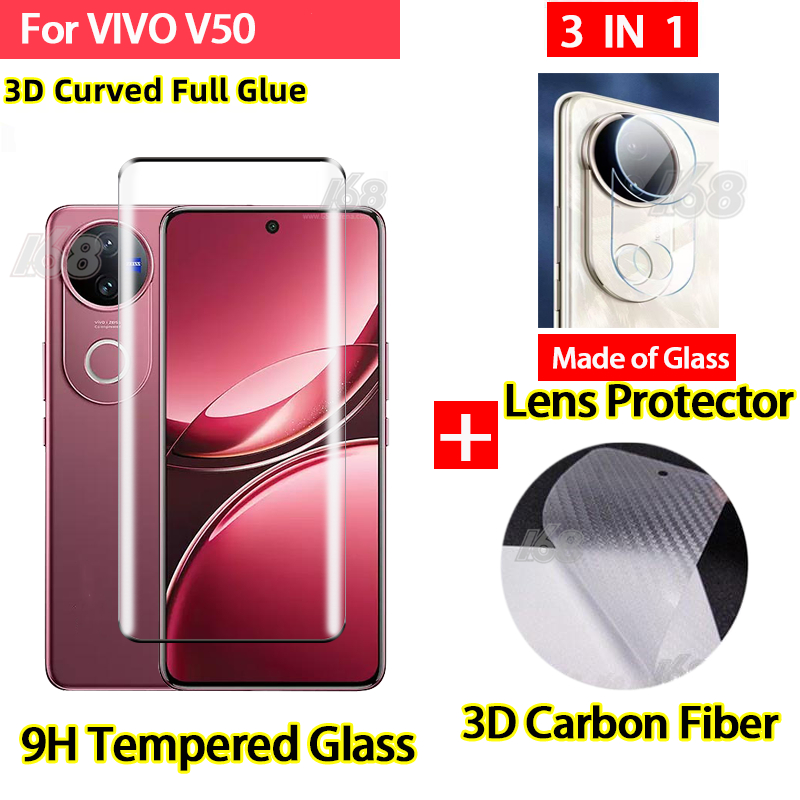 ฟิล์มกระจก Vivo V40 V50 V60 V30 V27 V29 V30E 5G ฟิล์ม Vivo V40 V25 V30 Pro ฟิล์มกล้อง ฟิล์มหลังเคฟล่