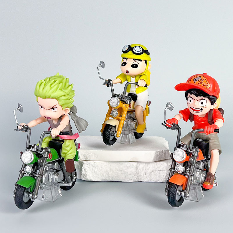 3 รูปแบบอะนิเมะ One Piece Luffy Roronoa Zoro Crayon Shin Chan PVC Action Figurine Stick PVC Action Figure ของเล่นตุ๊กตาเด็กของขวัญ