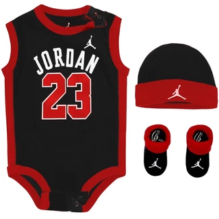 3 ชิ้นชุดทารกแรกเกิดย์บาสเกตบอล Bulls 23 เด็ก Romper ผ้าฝ้าย Onesie หมวกชายหญิง