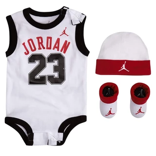 3 ชิ้นชุดทารกแรกเกิดย์บาสเกตบอล Bulls 23 เด็ก Romper ผ้าฝ้าย Onesie หมวกชายหญิง