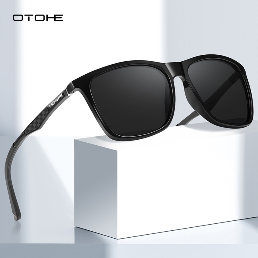 OTOHE ผู้ชายแว่นตากันแดดโพลาไรซ์ Al-Mg โลหะผสมขาเปลี่ยนสี Night Vision ขับรถ