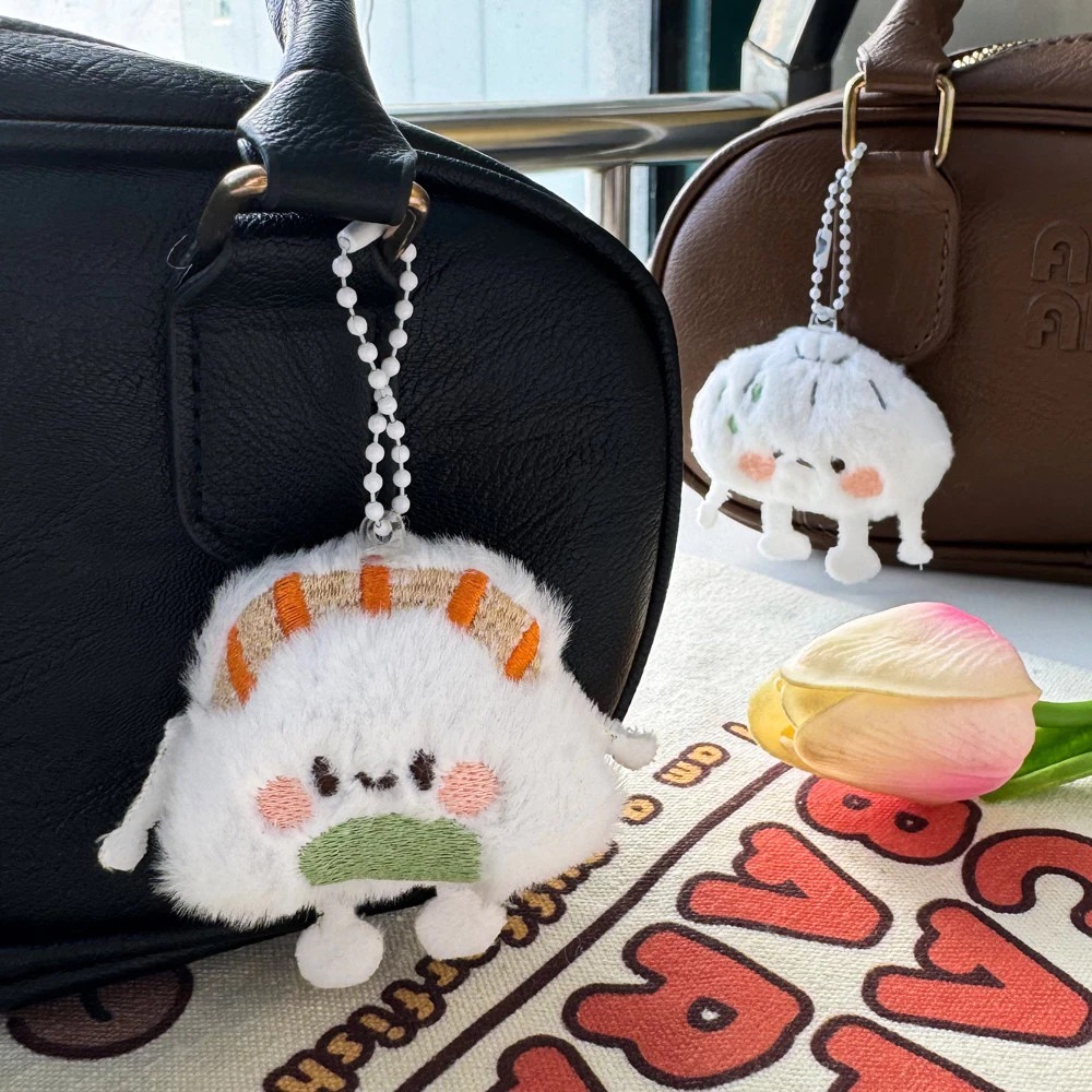 🍇Sweetybox🍇ยัดตุ๊กตาอาหารตุ๊กตาจี้-กระเป๋าเป้สะพายหลังแขวนเครื่องประดับเสน่ห์-รถพวงกุญแจอุปกรณ์ตกแต่ง-การ์ตูนน่ารักซูชิเกี๊ยวพวงกุญแจ-สําหรับกระเป๋า,โทรศั