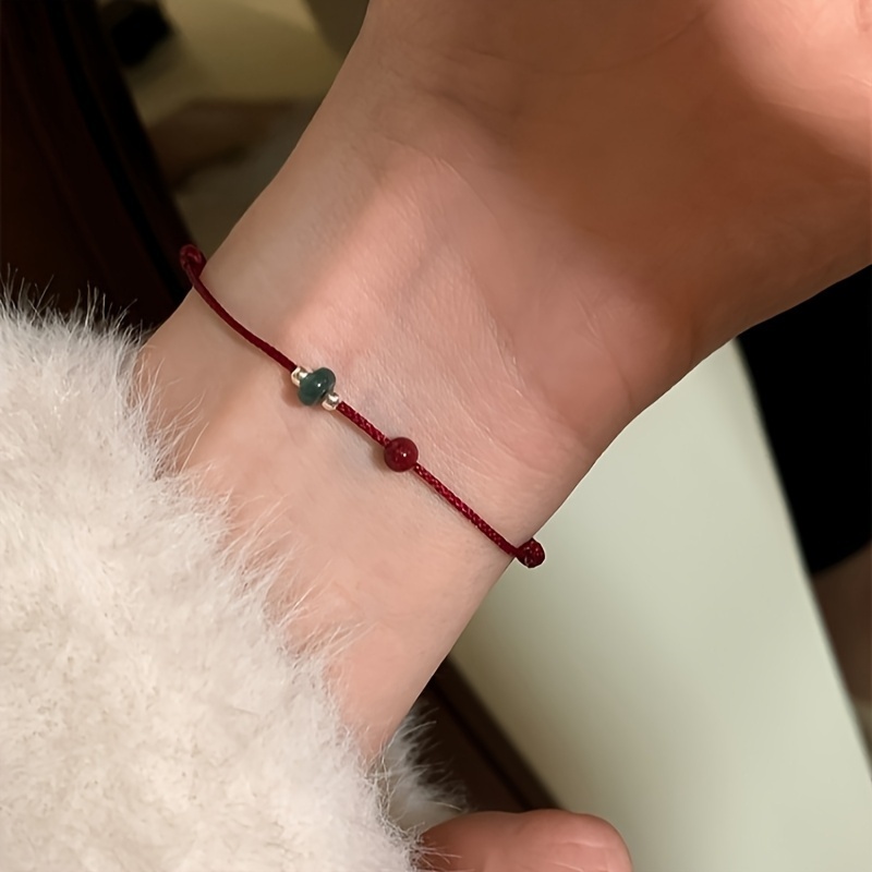 จูชิ การส่งผ่านเหรียญชาดง่ายมือเชือกสร้อยข้อมือแฟชั่นของขวัญวันหยุดอุปกรณ์เสริม