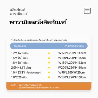 YANYANGTIAN มุงกันยุง ป้องกันยุงรอบด้าน 360 องศา มุ้งกันยุง สำหรับด้านบนป้องกันและดูดชับฝุ่น