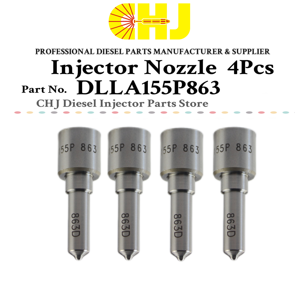 เคล็ดลับหัวฉีดหัวฉีดหัวฉีดเชื้อเพลิงดีเซล 4 ชิ้น 093400-8630 DLLA155P863 DLLA 155 P 863 สําหรับ Toyota Hilux Hiace Land Cruiser 1KD-FTV 2KD-FTV