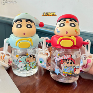 บริการจัดส่งในพื้นที่)X.Crayon Shin-chan เด็ก吸塑杯 可爱卡通耐高温trit…